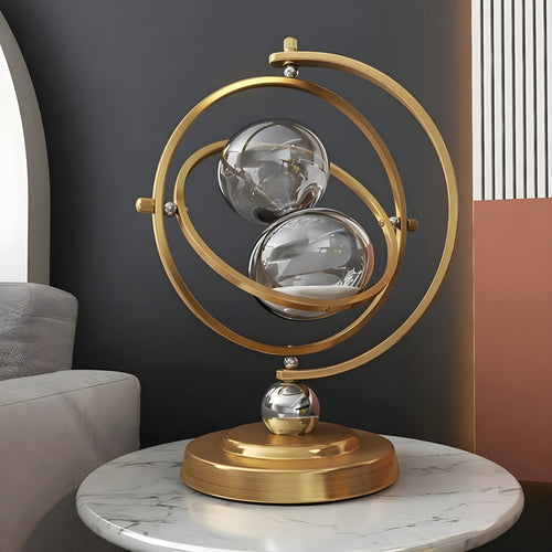 Timeglass i Globe Design – Vintage Utseende, Antikk Stil for Stue eller Kontor | Luvikno
