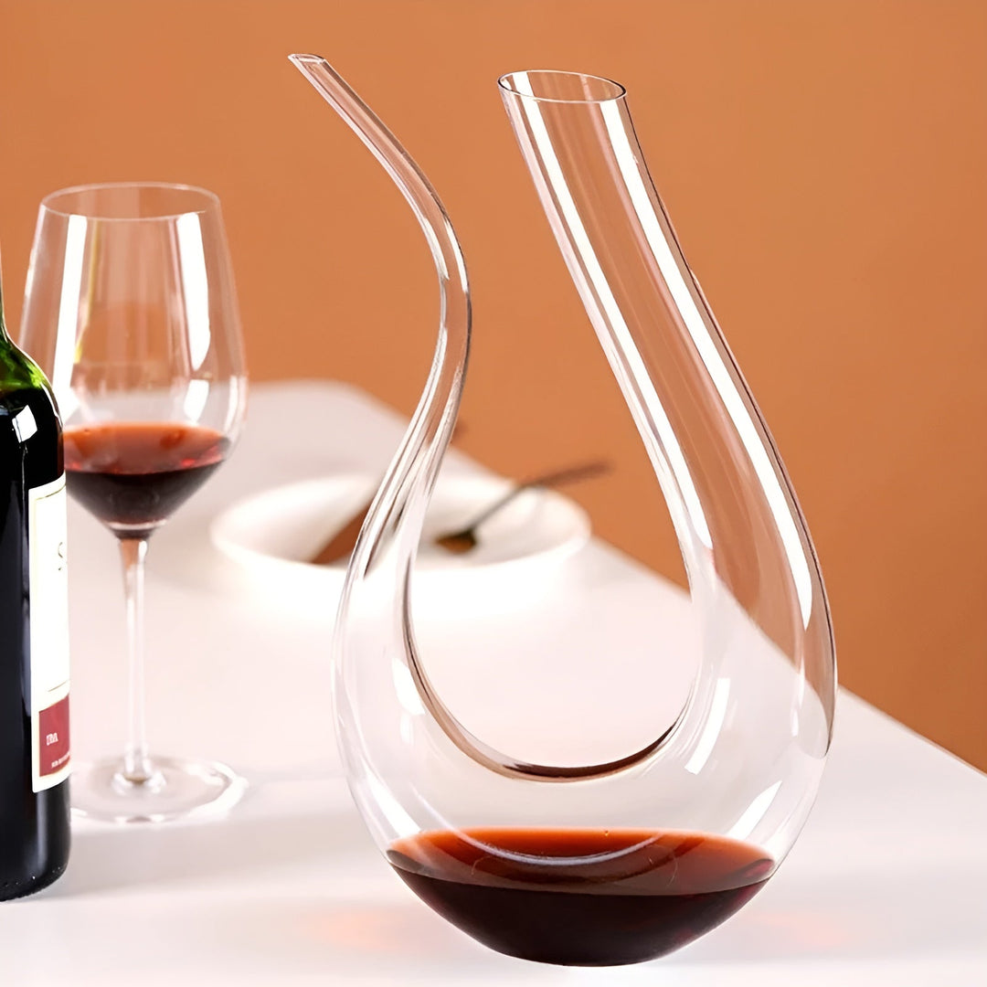 Vinkaraffel med aerator - HåndLuviknoåst og stilig - 1500 ml for bar og hjem - Luviknoyfritt glass | Luvikno