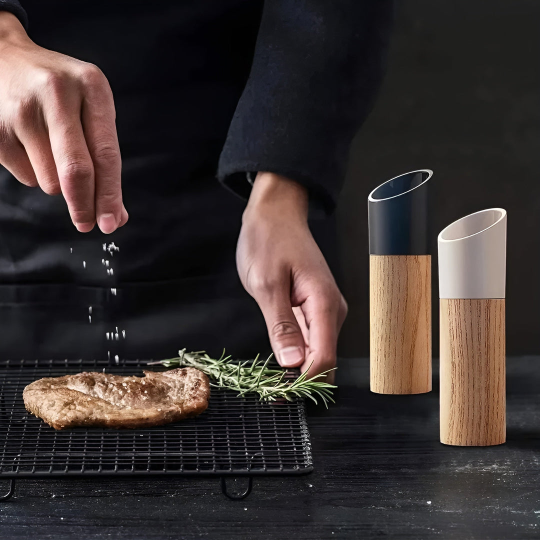 Salt og Pepper Kvernssett – Justerbar Kvern | Stilig for Hver Kjøkken | Luvikno