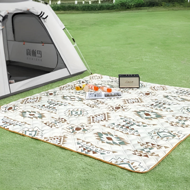 Picnic teppe med rutet mønster – Vanntett & Foldbar | Ideell for Park, Strand & Camping | Luvikno