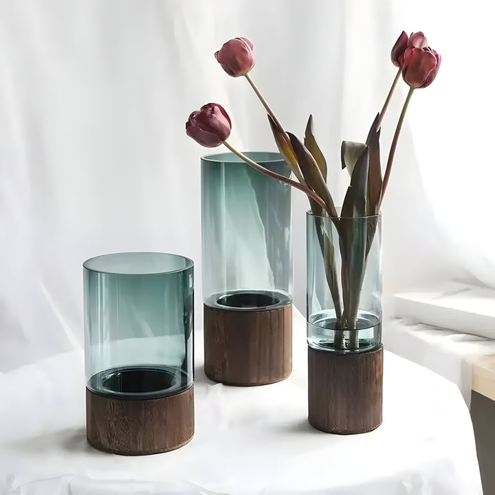 TranquilLuviknooom Vase – Europeisk Hydroponics Tre og Glass Vase | Luvikno