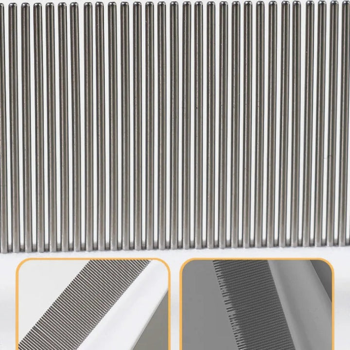 Pet Hair Shedding Comb Rustfritt Stål Loppere Comb Luvikno