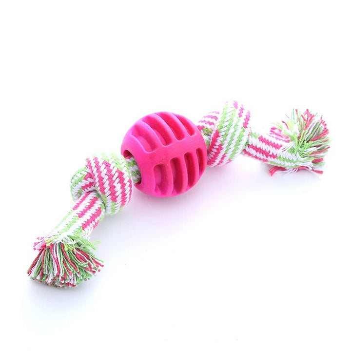 Pet Dog Toy Bomull Tau Dobbel Knute Luvikno
