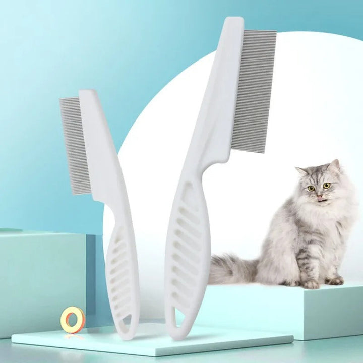Pet Hair Shedding Comb Rustfritt Stål Loppere Comb Luvikno