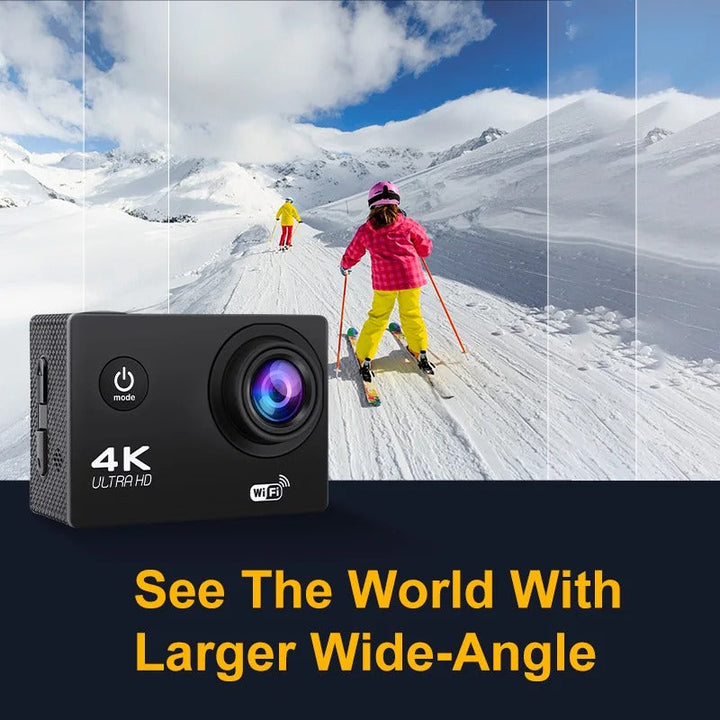 Luvikno | Ultra HD Sport Pro Kamera - Wifi-aktivert og vanntett for vlogging og utendørs sport