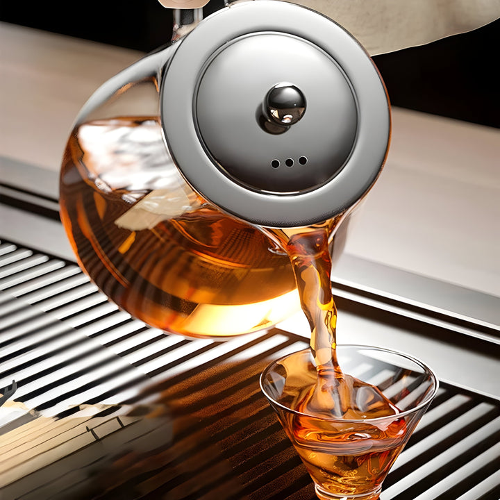 CrystalBrew Cup - Varmeresistent glass med rustfritt stålfilter | Luvikno