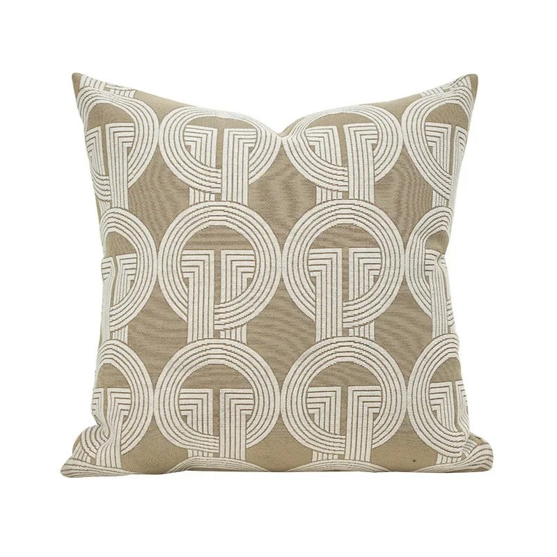 Luvikno | VelvetGlow Putetrekk - Dobbeltsidig Geometrisk Putetrekk av Luksus Jacquard