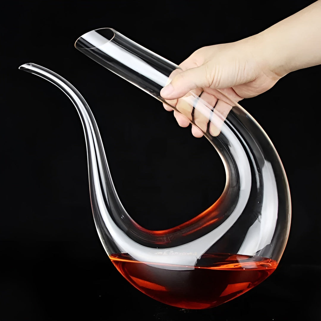 Vinkaraffel med aerator - HåndLuviknoåst og stilig - 1500 ml for bar og hjem - Luviknoyfritt glass | Luvikno