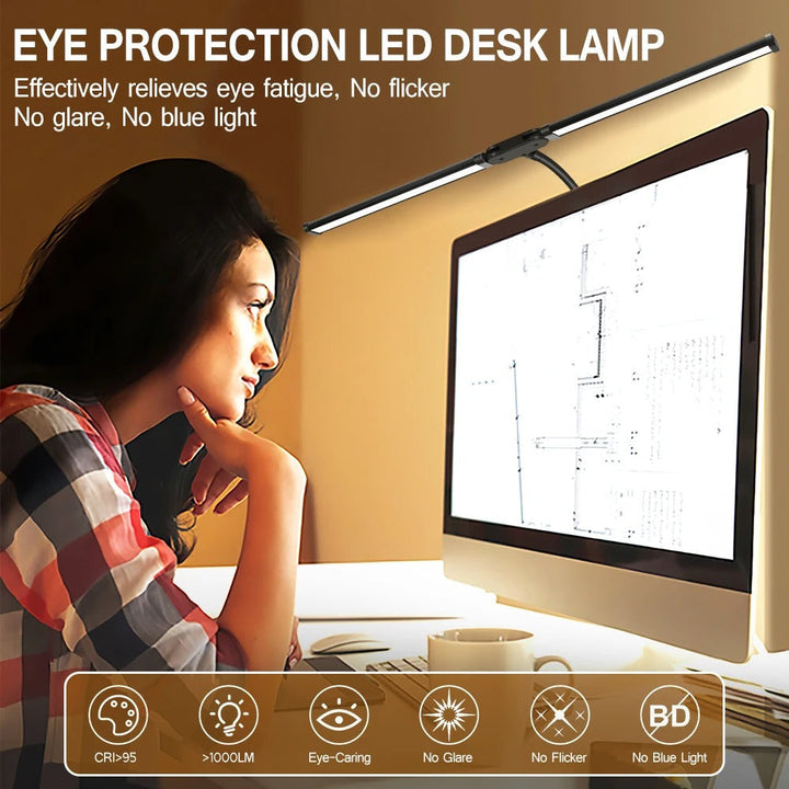 Luvikno | Dobbel-hette LED Skrivebordslampe | Belysningsløsning for Studie, Arbeid & Kontorbruk