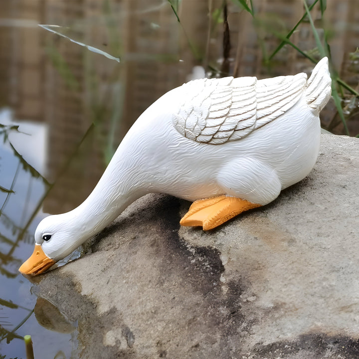 PuddlePals Skulptur – LandhusstilAnd & Gås Figur | Luvikno