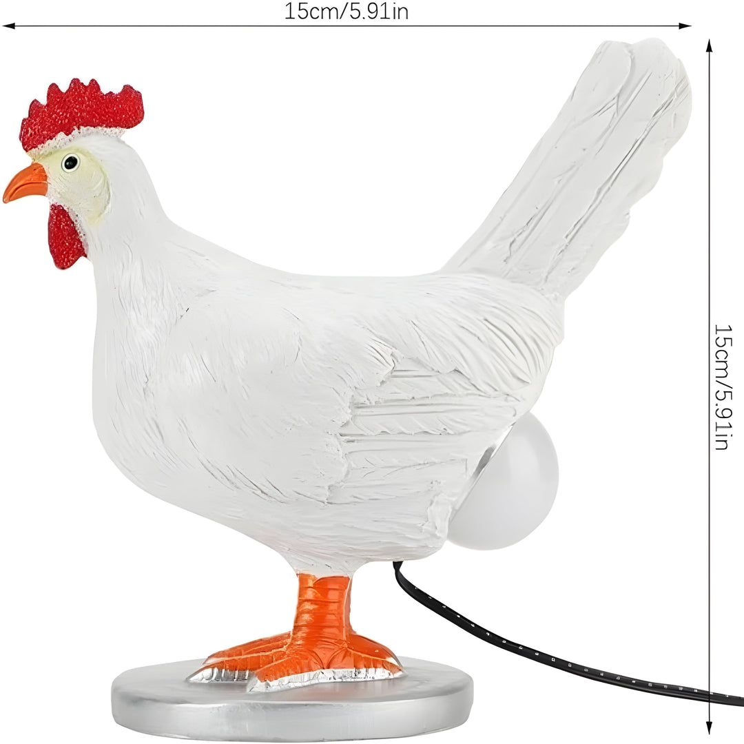 Luvikno | EggGlow Bordlampe – Sjarmerende Kyllingform med Varm LED-Lys