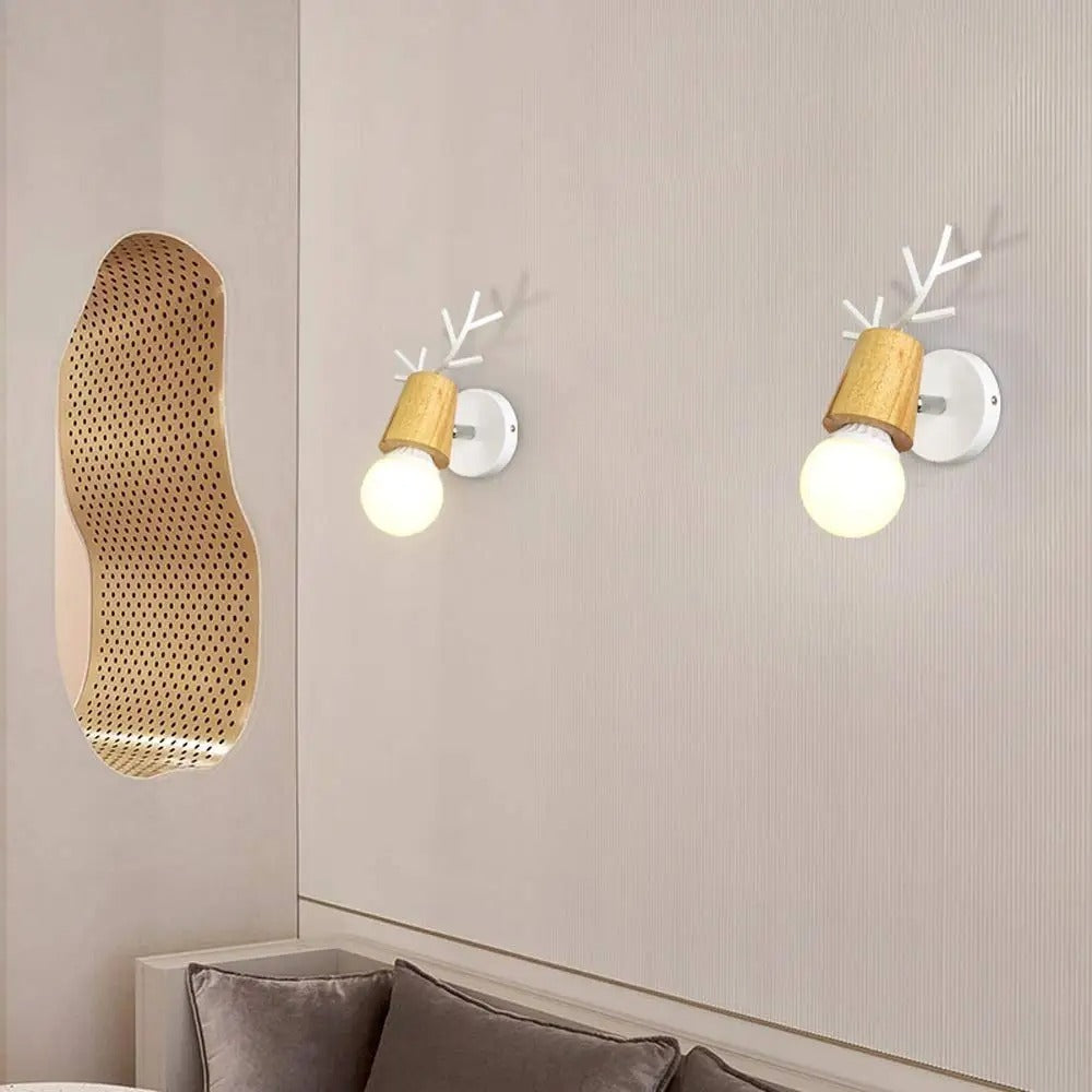 Deer Antler Vegglampe i Nordisk Stil Design | Luvikno