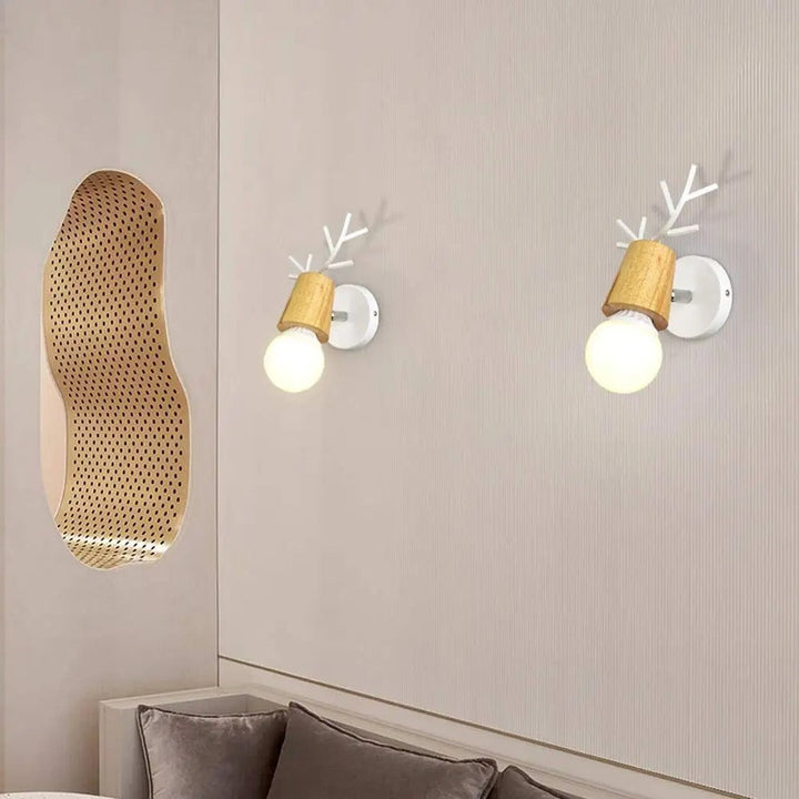 Deer Antler Vegglampe i Nordisk Stil Design | Luvikno
