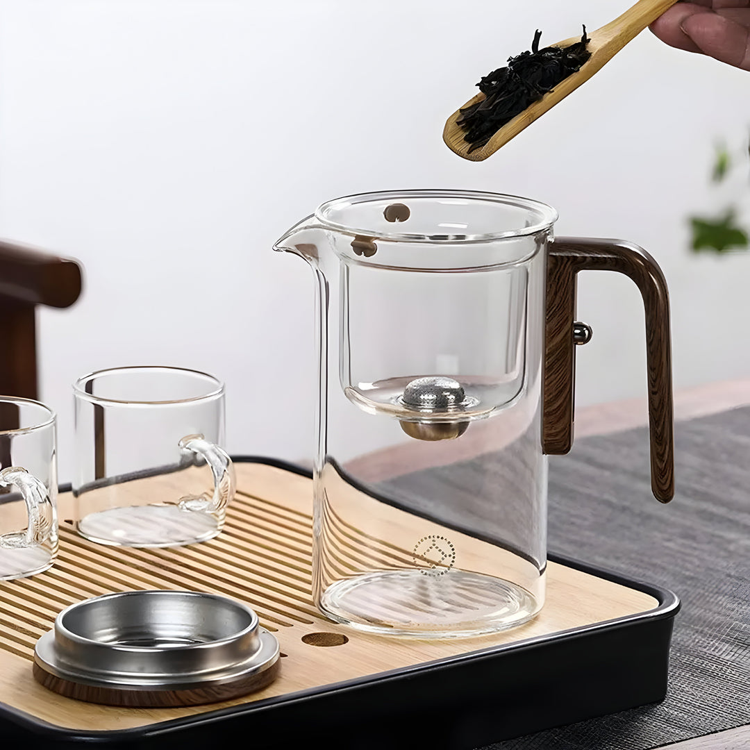 TranquilSip Teekanne – Magnetisk Bryter Filterglass Teapot | Luvikno