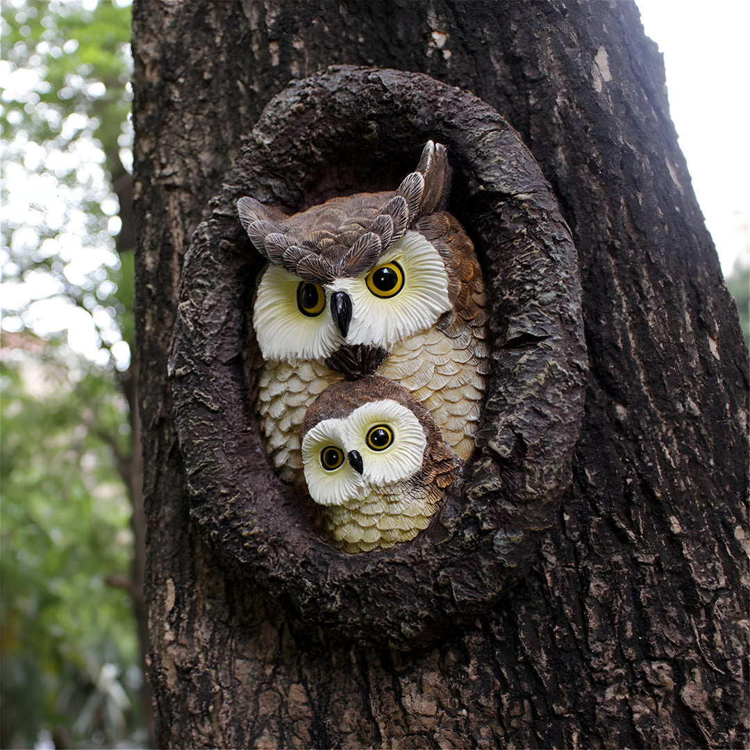 MysticOwl Ornament – Dekorativ ugle statue laget av harpiks | Luvikno