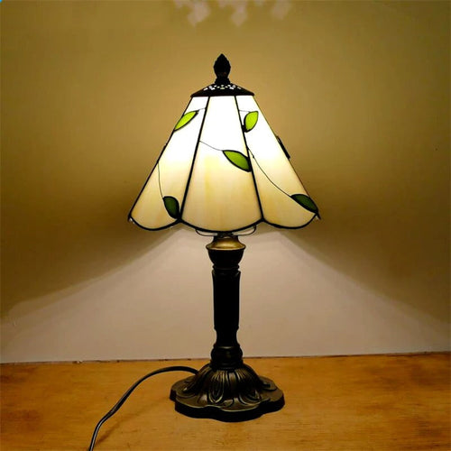 Vintage Tiffany Glass Retro Baroque LED Bordlampe E27 Luvikno
