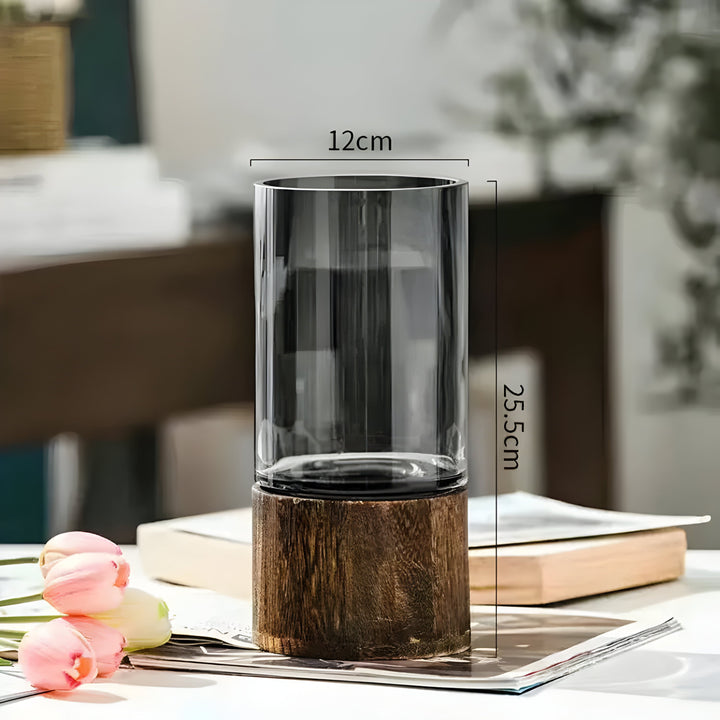 TranquilLuviknooom Vase – Europeisk Hydroponics Tre og Glass Vase | Luvikno