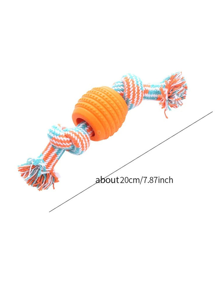 Pet Dog Toy Bomull Tau Dobbel Knute Luvikno