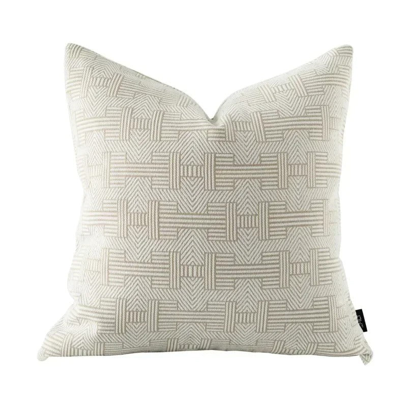 Luvikno | VelvetGlow Putetrekk - Dobbeltsidig Geometrisk Putetrekk av Luksus Jacquard
