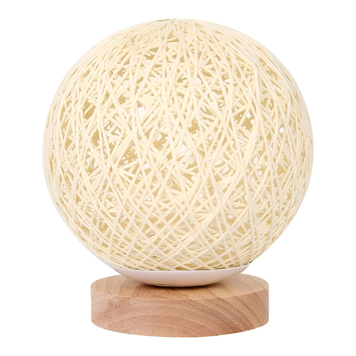 TwineGlow Lys - Moderen USB Oppladbar Rattan Bordlampe | Luvikno