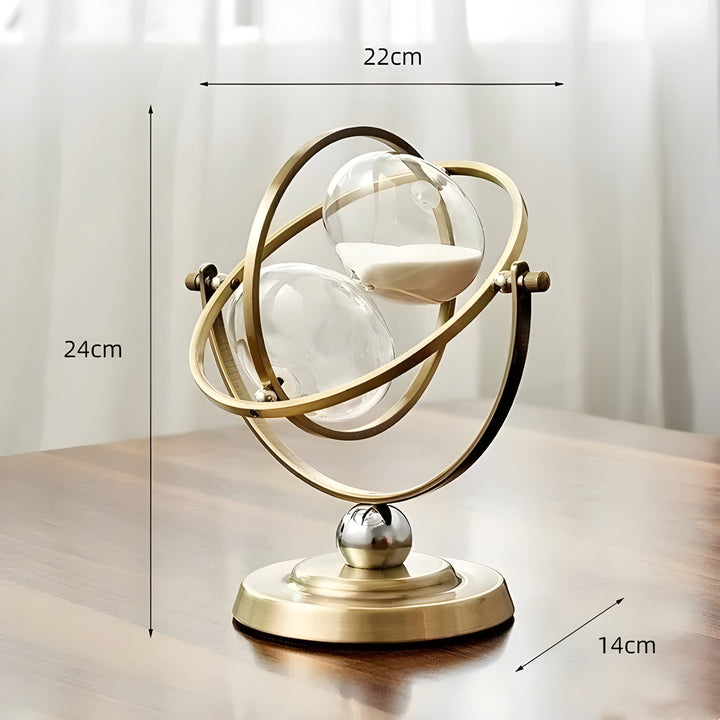 Timeglass i Globe Design – Vintage Utseende, Antikk Stil for Stue eller Kontor | Luvikno