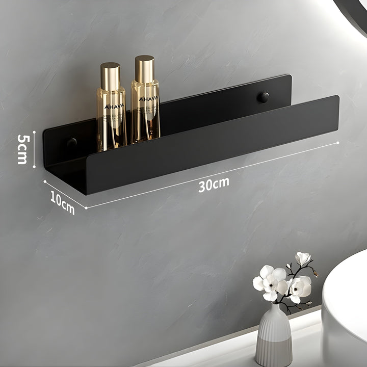 Svart Badekarmhylle – Moderne Design med Håndkleholder | Praktisk Oppbevaring for Badet | Luvikno