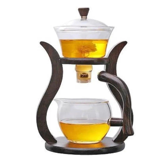 Glass Teaset med magnetisk flyt – semi-automatisk kjele, varmebestandig og elegant | Luvikno