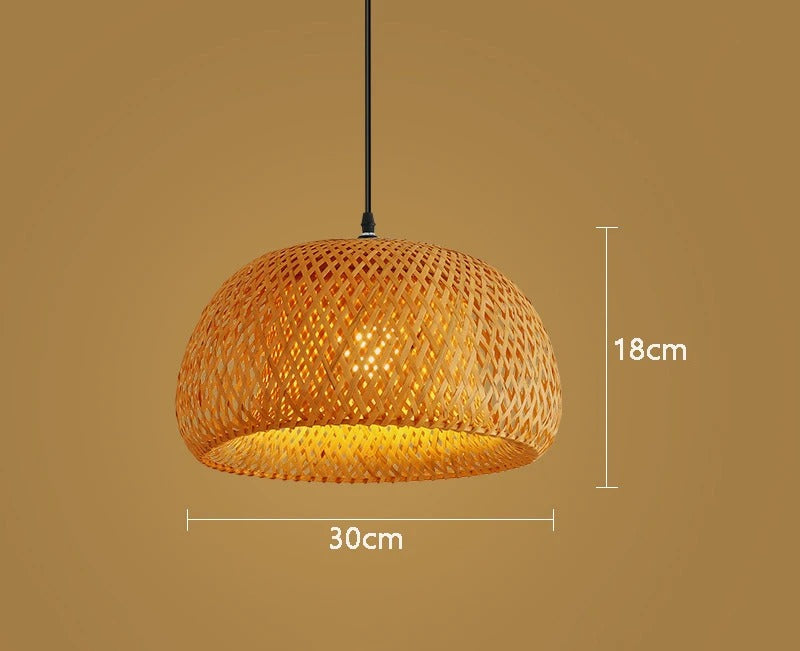 Bamboo Lampe Håndstrikket Kinesisk Stil Veving | Luvikno