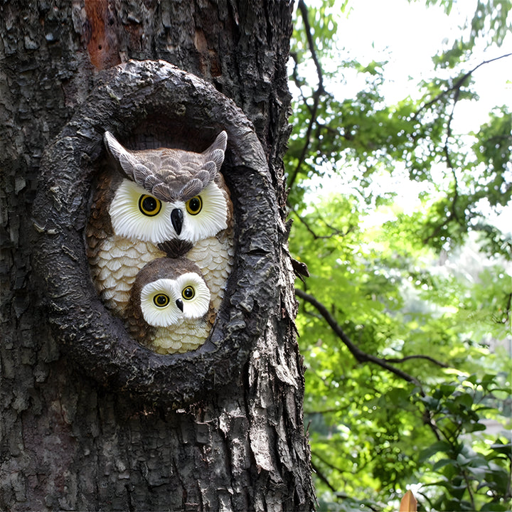 MysticOwl Ornament – Dekorativ ugle statue laget av harpiks | Luvikno
