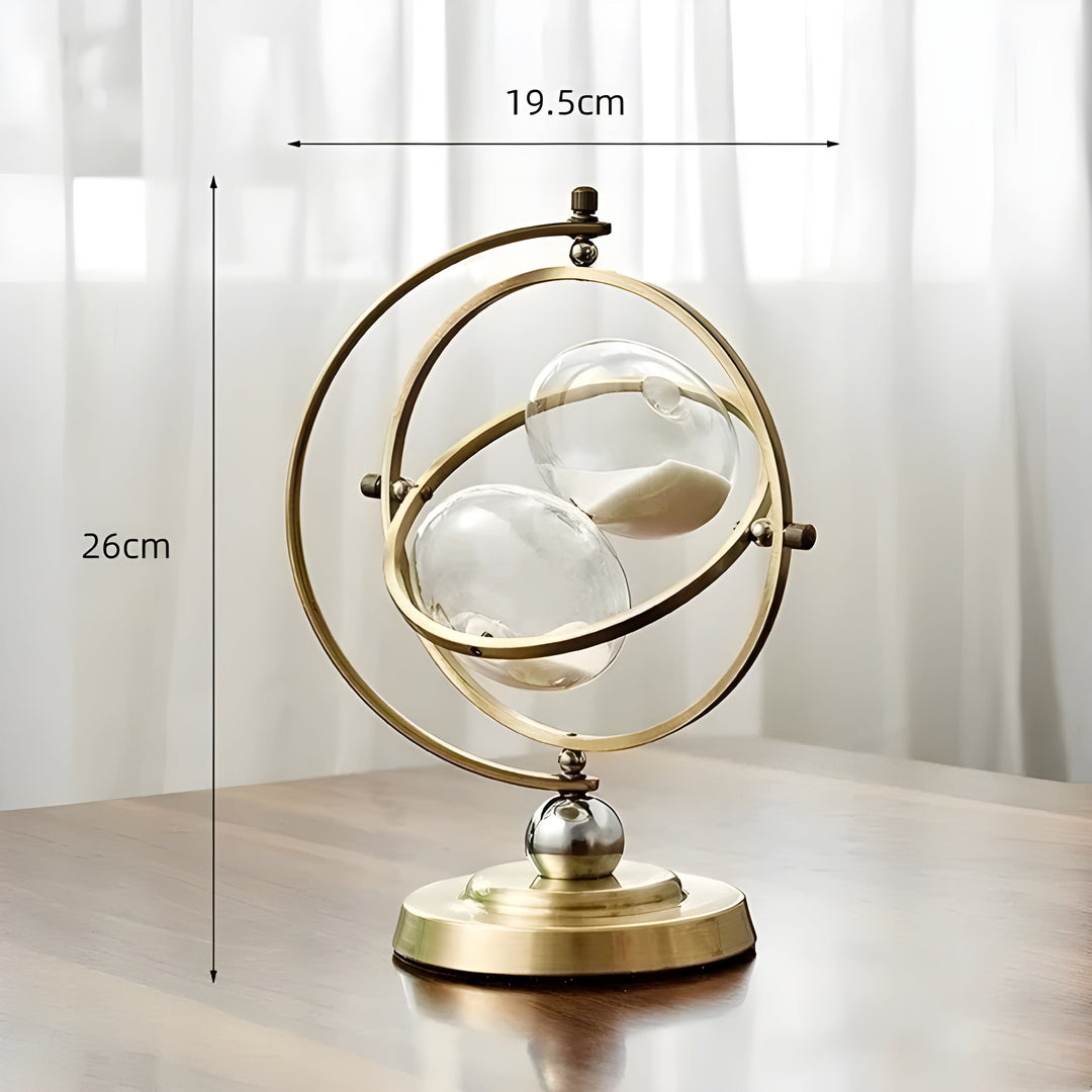 Timeglass i Globe Design – Vintage Utseende, Antikk Stil for Stue eller Kontor | Luvikno
