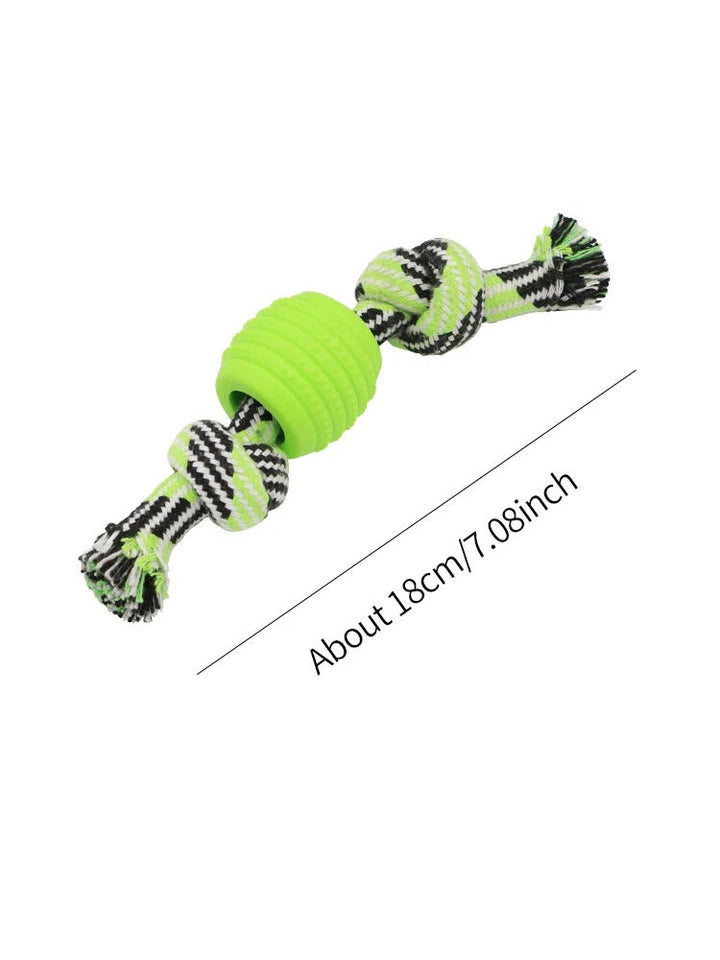 Pet Dog Toy Bomull Tau Dobbel Knute Luvikno