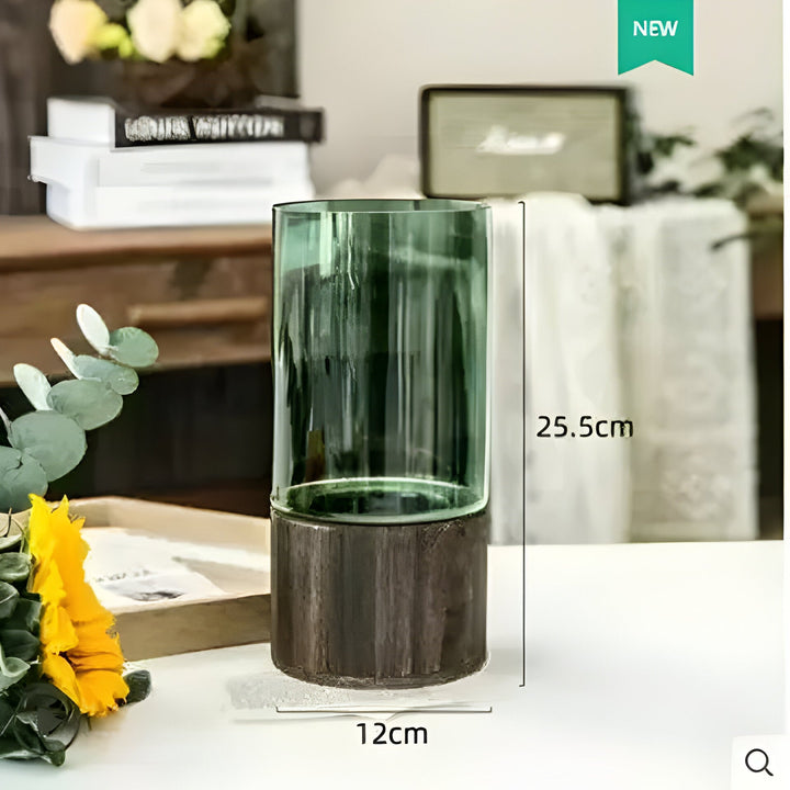 TranquilLuviknooom Vase – Europeisk Hydroponics Tre og Glass Vase | Luvikno