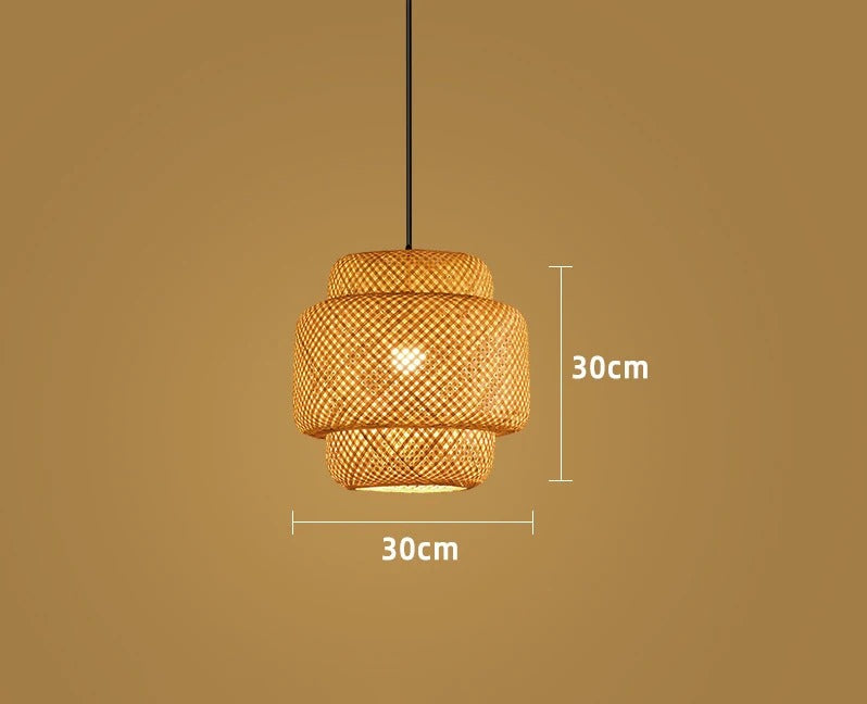Bamboo Lampe Håndstrikket Kinesisk Stil Veving | Luvikno