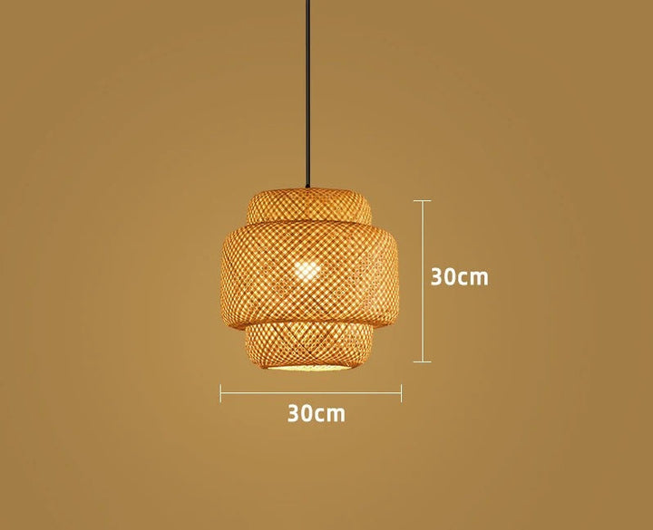 Bamboo Lampe Håndstrikket Kinesisk Stil Veving | Luvikno
