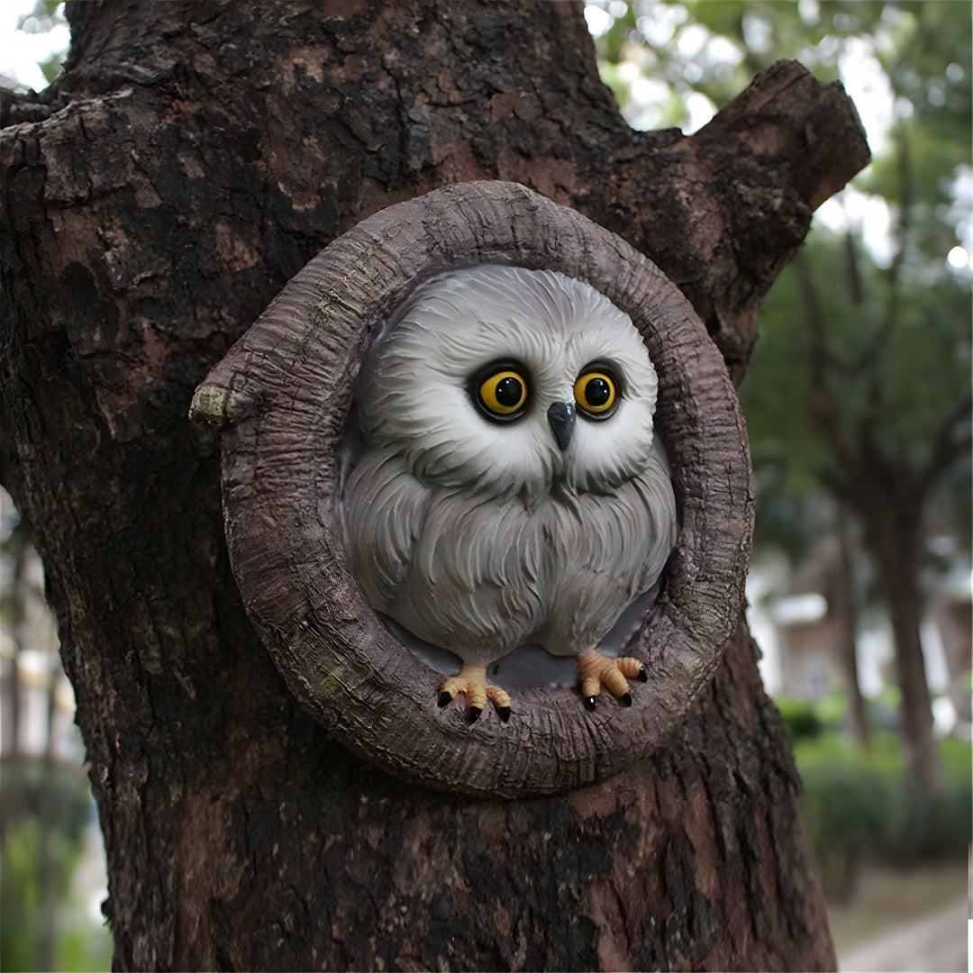 MysticOwl Ornament – Dekorativ ugle statue laget av harpiks | Luvikno