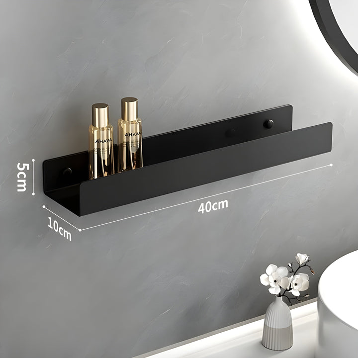 Svart Badekarmhylle – Moderne Design med Håndkleholder | Praktisk Oppbevaring for Badet | Luvikno