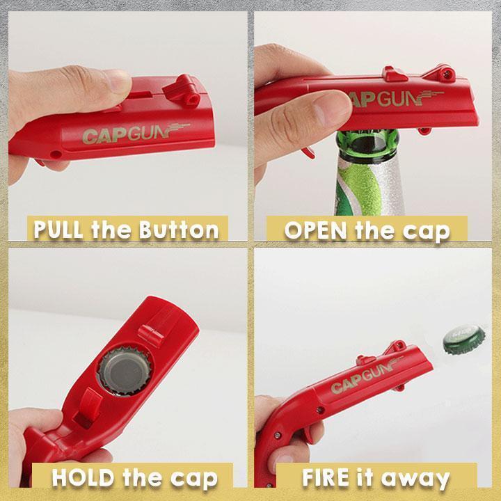 Cap Gun Ølflaskeåpner, Launcher Shooter Ølflaskeåpner | Luvikno
