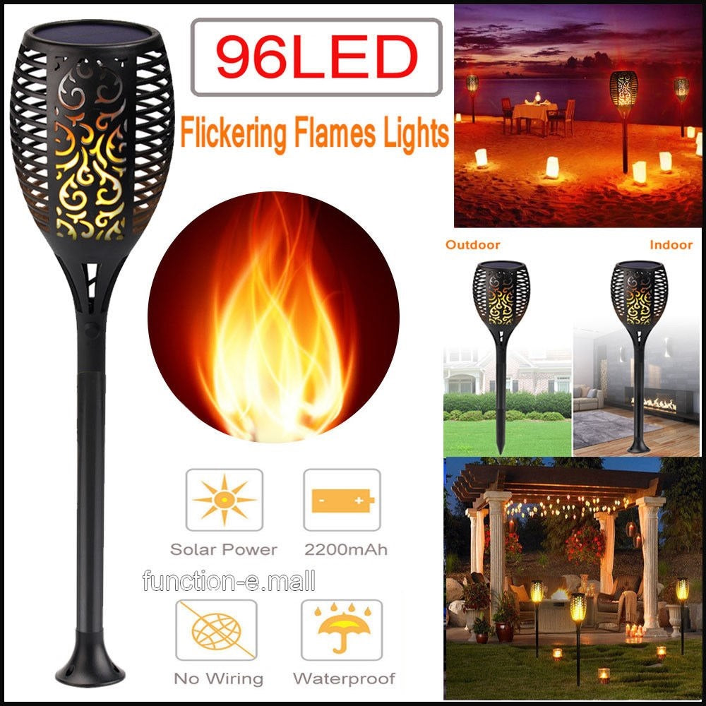 2 PCS Solcelle LED Lommelykt Dansende Flamme Utgave | Luvikno
