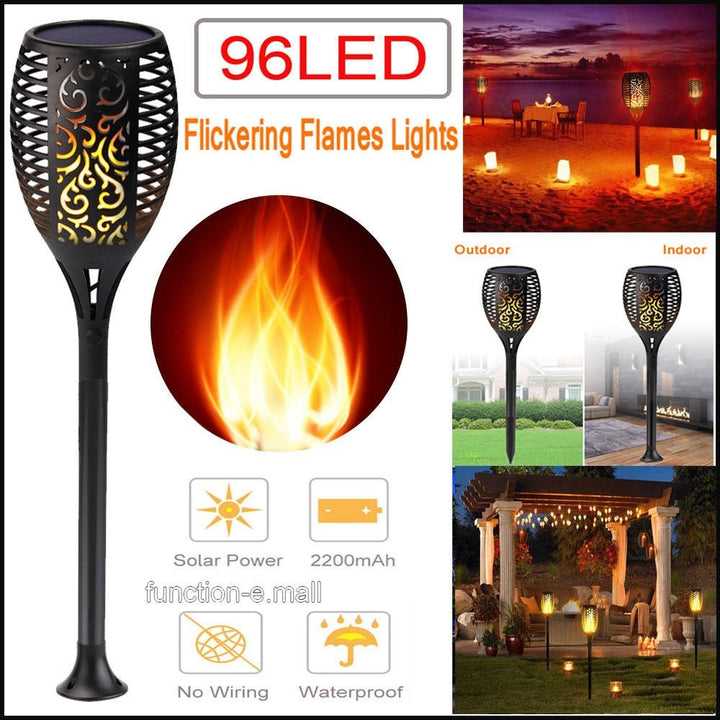 2 PCS Solcelle LED Lommelykt Dansende Flamme Utgave | Luvikno