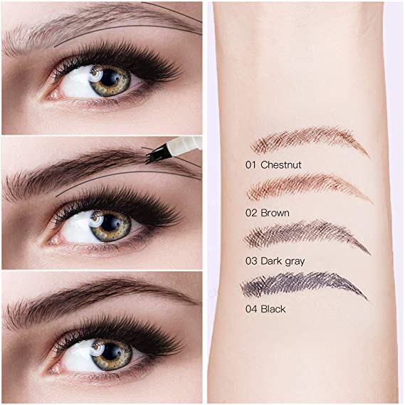 Luvikno | Precision Brow Pro - Vanntett Øyenbrynspenn med 4-punkts Applikator