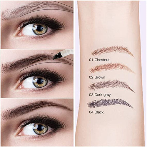 Luvikno | Precision Brow Pro - Vanntett Øyenbrynspenn med 4-punkts Applikator