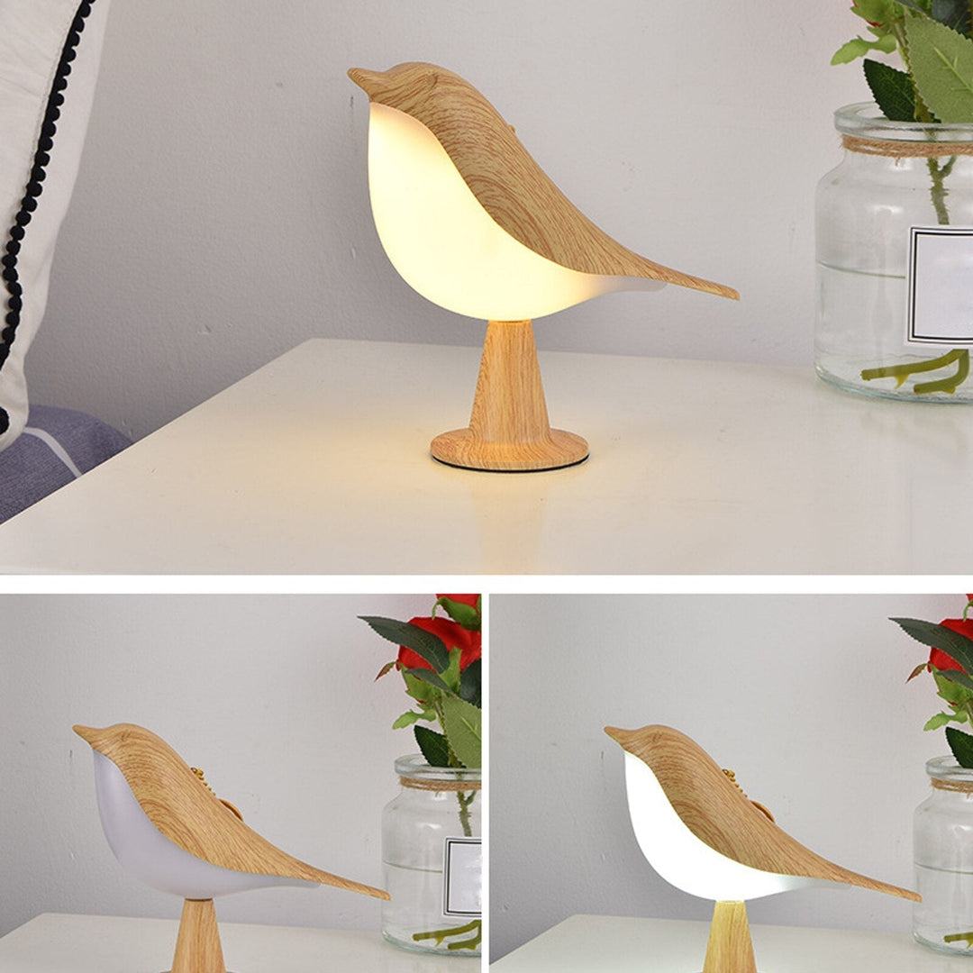 Moderne Tre LED Bordlampe Fugl Design Luvikno