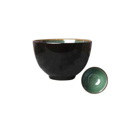 Malachite green ceramic plate and bowl porcelain dinner plate | Luvikno