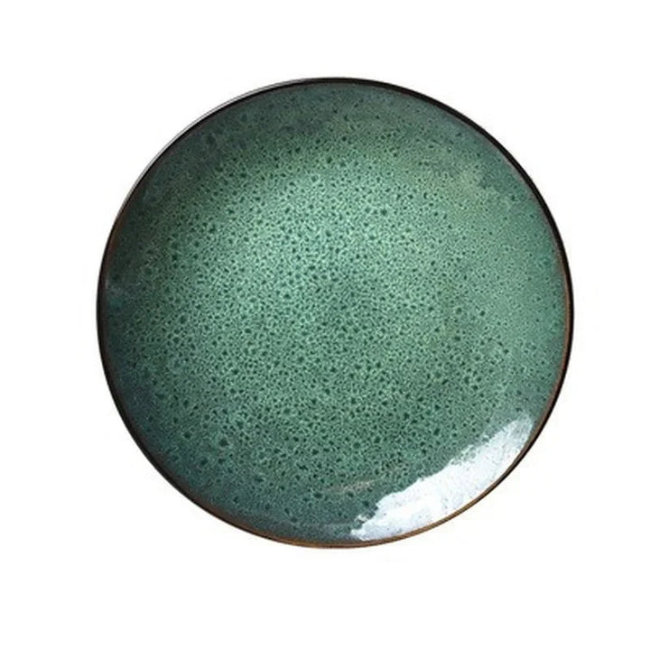 Malachite green ceramic plate and bowl porcelain dinner plate | Luvikno
