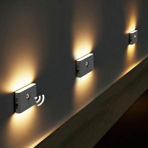 Trådløse LED-nattelys med bevegelsessensor | USB-ladbare | Mykt varmt lys | Luvikno