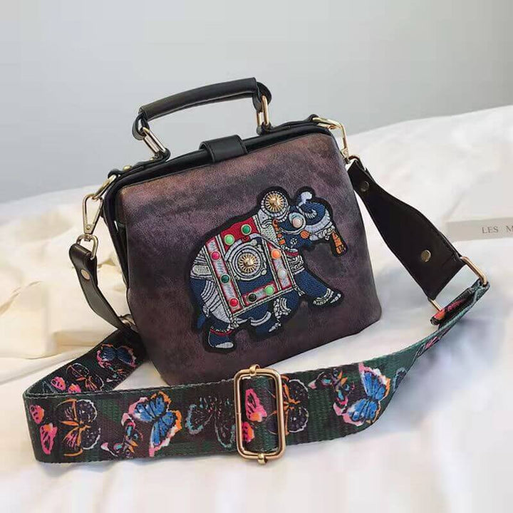 Brodert Mandala Skulderveske – Lettvekt Multi-Bruk Bohemsk Design | Luvikno