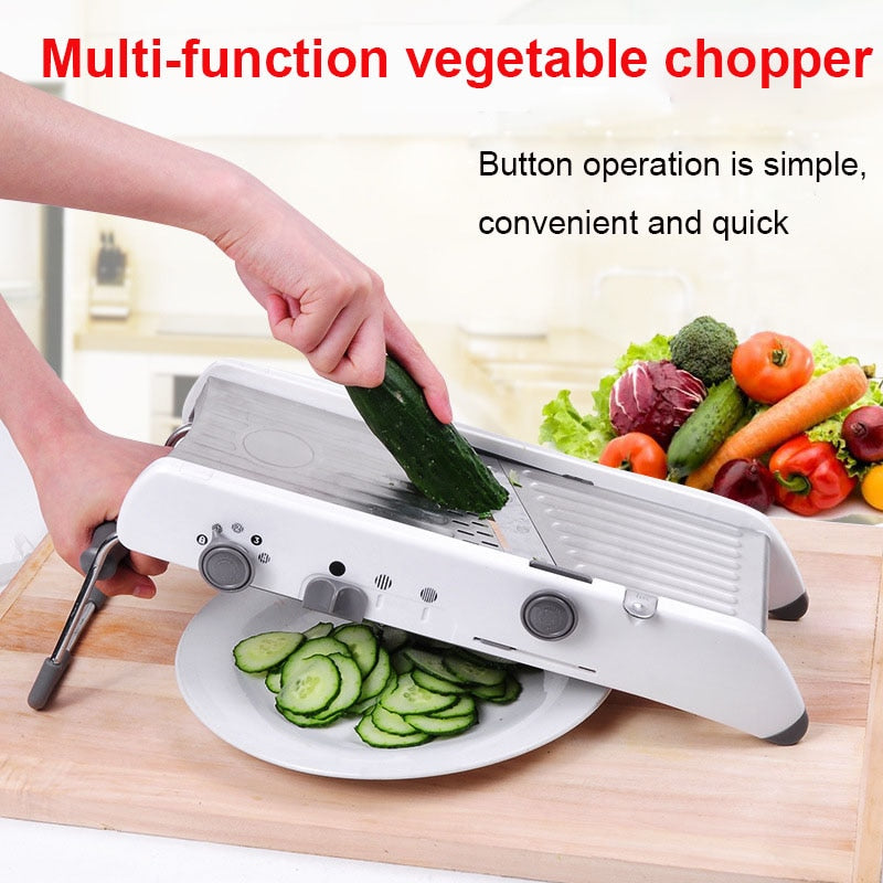 Mandoline Cutter Slicer Profesjonell Rivejern Med Justerbare Blader | Luvikno