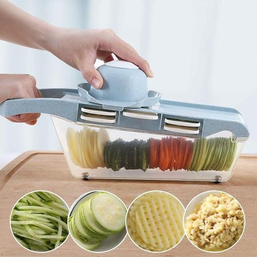 Mandoline grønnsaksskjærer med rustfrie stålblader | Luvikno