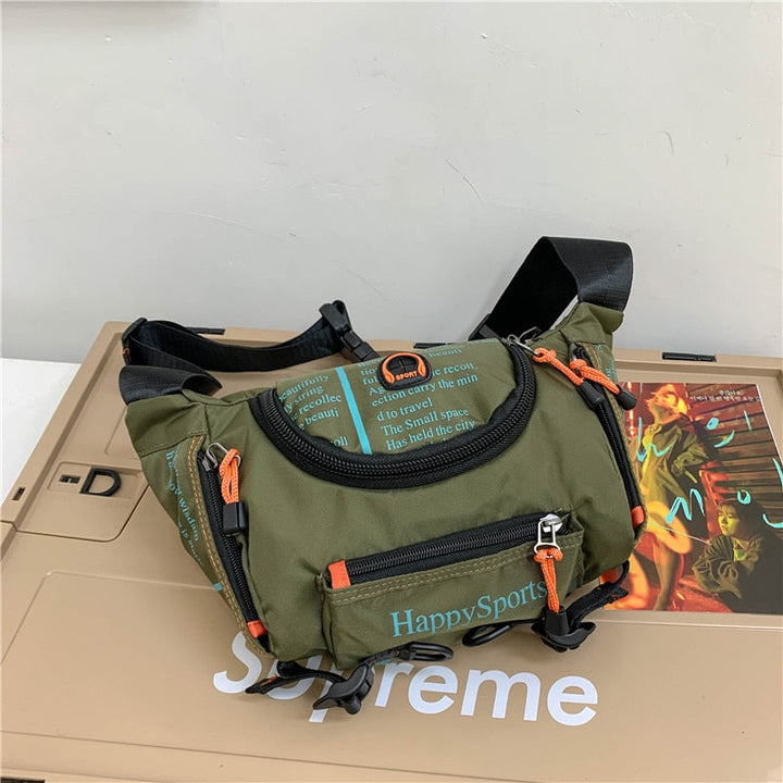 Vannbestandig herre midje- og crossbody-veske – Flerveis reise- og friluftspakke | Luvikno