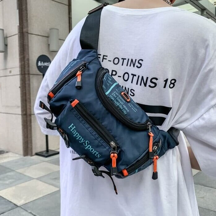 Vannbestandig herre midje- og crossbody-veske – Flerveis reise- og friluftspakke | Luvikno